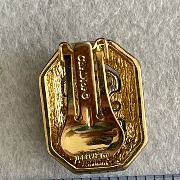 Marked Vintage Christian Dior ClipOn Earrings. Beautiful and Well Preserved - Picture 4 of 6